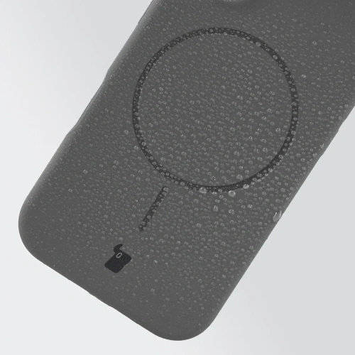 Silikonowe etui z pierścieniem magnetycznym Bizon Soft Case Magnetic do Apple iPhone 17 Pro grafitowe