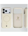 Silikonowe etui z pierścieniem magnetycznym Bizon Soft Case Magnetic do Apple iPhone 17 Pro écru