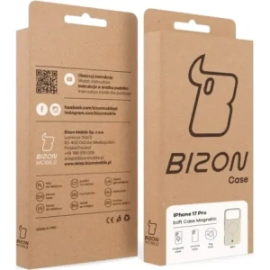 Silikonowe etui z pierścieniem magnetycznym Bizon Soft Case Magnetic do Apple iPhone 17 Pro écru