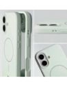 Silikonowe etui z pierścieniem magnetycznym Bizon Soft Case Magnetic do Apple iPhone 17 pistacjowe