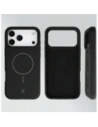 Silikonowe etui z pierścieniem magnetycznym Bizon Soft Case Magnetic do Apple iPhone 17 Pro Max czarne