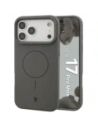 Silikonowe etui z pierścieniem magnetycznym Bizon Soft Case Magnetic do Apple iPhone 17 Pro Max grafitowe