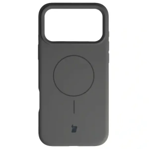 Silikonowe etui z pierścieniem magnetycznym Bizon Soft Case Magnetic do Apple iPhone 17 Pro Max grafitowe