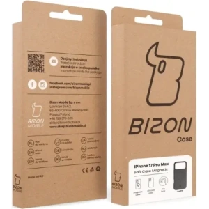 Silikonowe etui z pierścieniem magnetycznym Bizon Soft Case Magnetic do Apple iPhone 17 Pro Max grafitowe