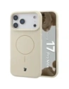 Silikonowe etui z pierścieniem magnetycznym Bizon Soft Case Magnetic do Apple iPhone 17 Pro Max écru
