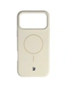 Silikonowe etui z pierścieniem magnetycznym Bizon Soft Case Magnetic do Apple iPhone 17 Pro Max écru