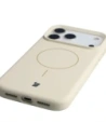 Silikonowe etui z pierścieniem magnetycznym Bizon Soft Case Magnetic do Apple iPhone 17 Pro Max écru