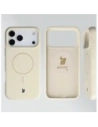 Silikonowe etui z pierścieniem magnetycznym Bizon Soft Case Magnetic do Apple iPhone 17 Pro Max écru
