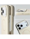 Silikonowe etui z pierścieniem magnetycznym Bizon Soft Case Magnetic do Apple iPhone 17 Pro Max écru