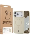 Silikonowe etui z pierścieniem magnetycznym Bizon Soft Case Magnetic do Apple iPhone 17 Pro Max écru