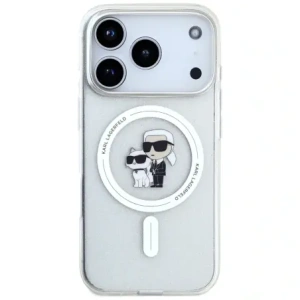Etui Karl Lagerfeld IML Karl Choupette Glitter MagSafe do Apple iPhone 17 Pro przezroczysty