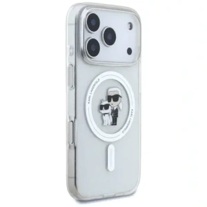 Etui Karl Lagerfeld IML Karl Choupette Glitter MagSafe do Apple iPhone 17 Pro przezroczysty