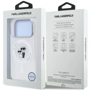 Etui Karl Lagerfeld IML Karl Choupette Glitter MagSafe do Apple iPhone 17 Pro przezroczysty