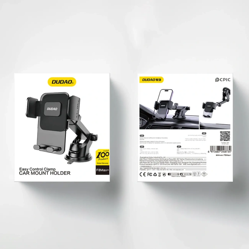 Uchwyt samochodowy na kokpit Dudao F8 Max+ czarny