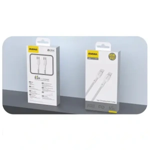 Kabel Dudao L9C 65W USB-C / USB-C 1m biały