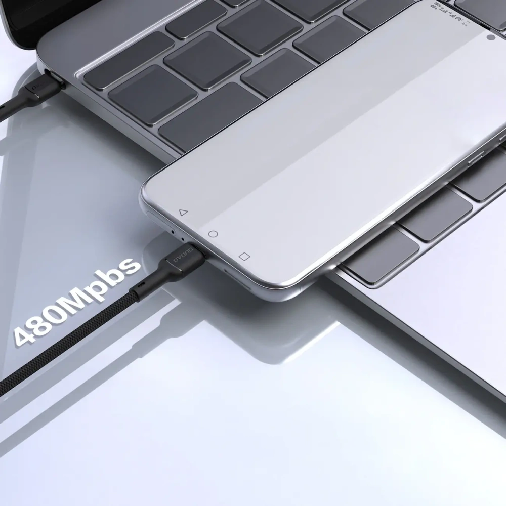 Kabel Dudao L9C 65W USB-C / USB-C 1m czarny