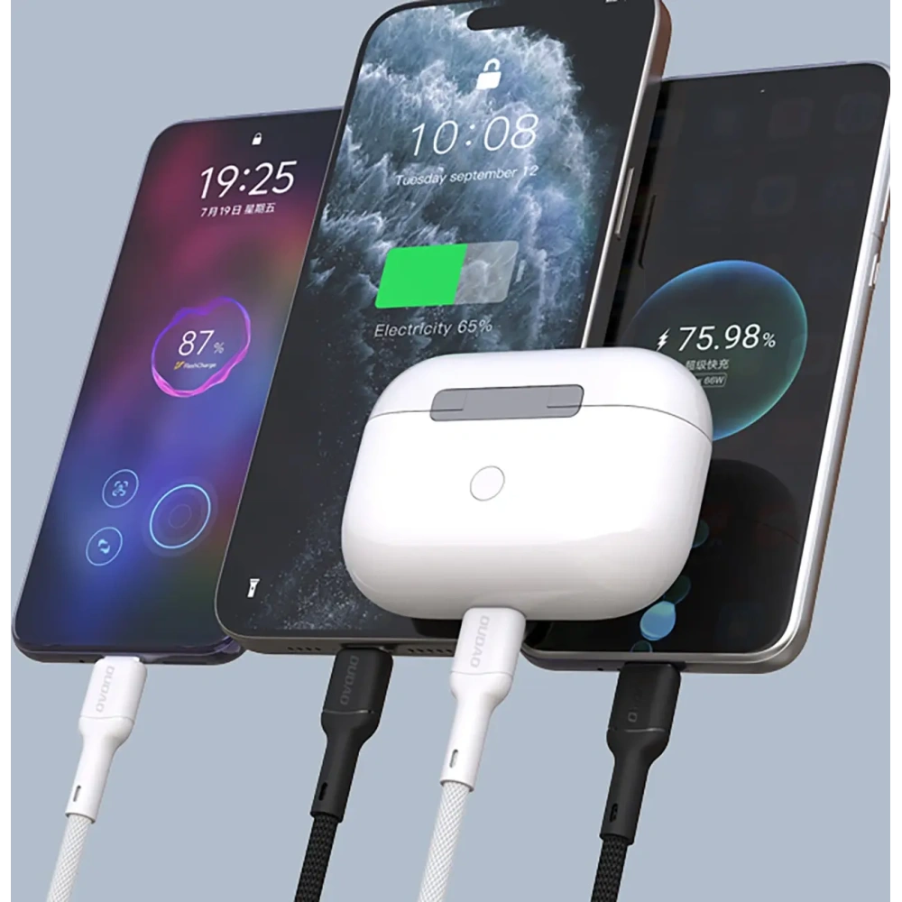 Kabel Dudao L9C 65W USB-C / USB-C 2m biały