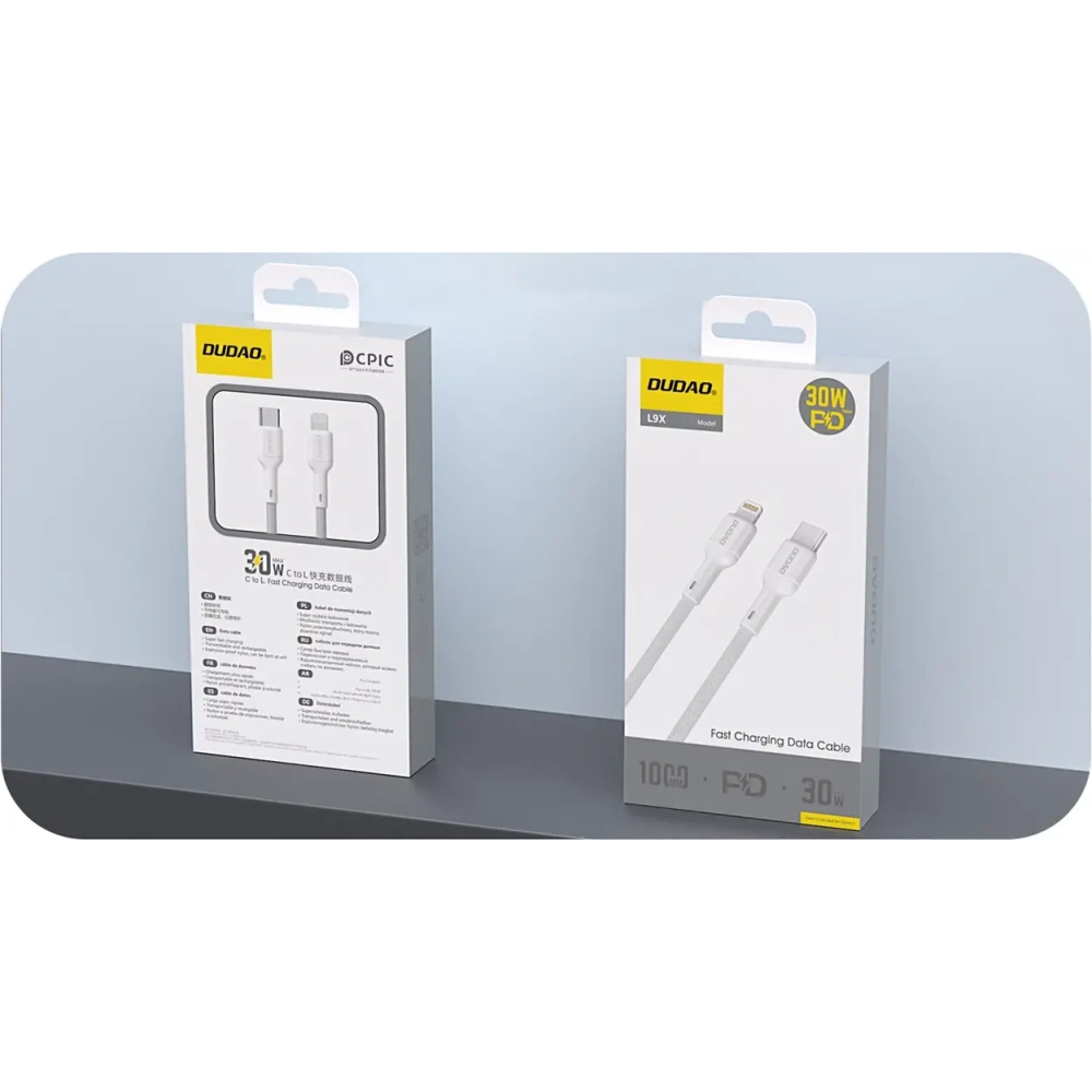 Kabel Dudao L9X 30W USB-C / Lightning 2m biały