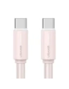 Kabel USAMS US-SJ734 SJ73460W YU Series SJ734USB04 USB-C / USB-C 1m różowy