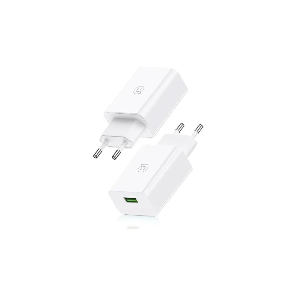 Ładowarka sieciowa USAMS 18W USB-A + kabel USB-A / Lightning Fast Charging biały