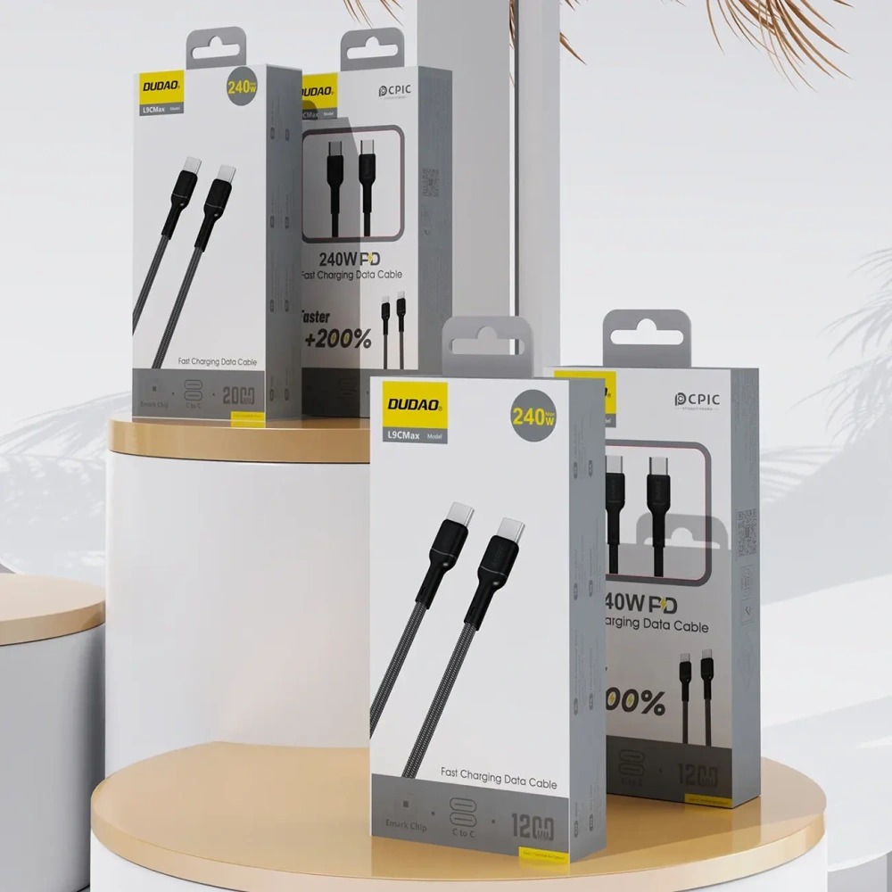 Kabel Dudao L9C Max 240W PD USB-C / USB-C 1.2m czarny