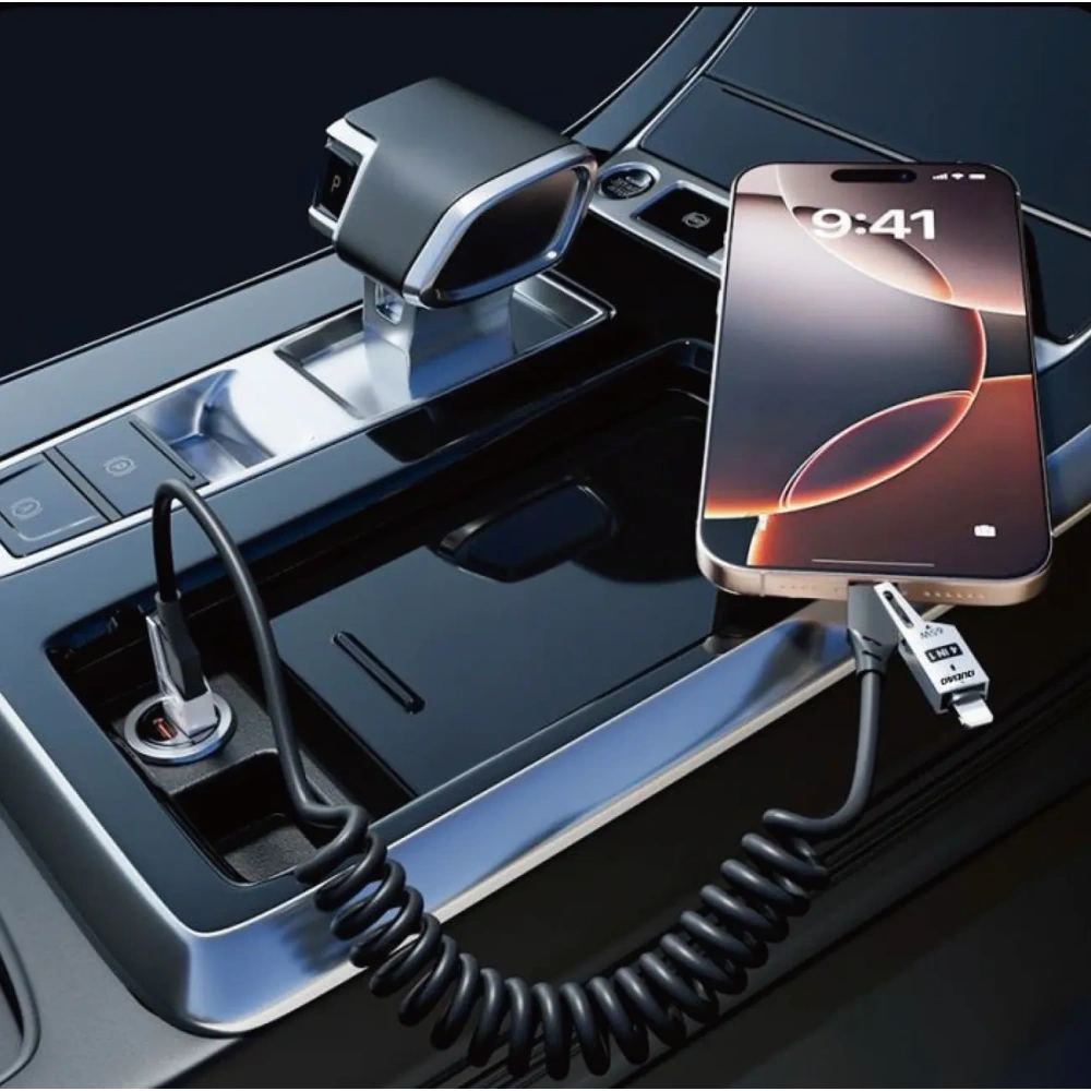 Kabel Dudao L20 Pro 4w1 USB-A, USB-C / Lightning, USB-C czarny