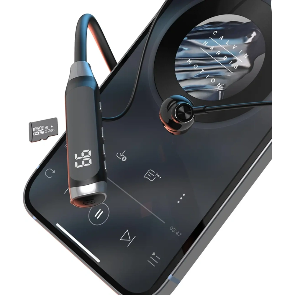 Bezprzewodowe słuchawki dokanałowe Dudao U5 Max Bluetooth 5.0 z pałąkiem na szyję czarne