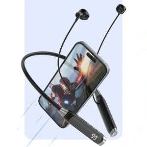 Bezprzewodowe słuchawki dokanałowe Dudao U5 Max Bluetooth 5.0 z pałąkiem na szyję czarne