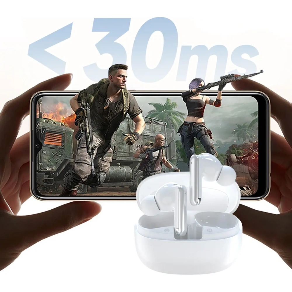 Bezprzewodowe słuchawki dokanałowe Dudao U21 TWS ANC ENC Bluetooth 5.4 białe