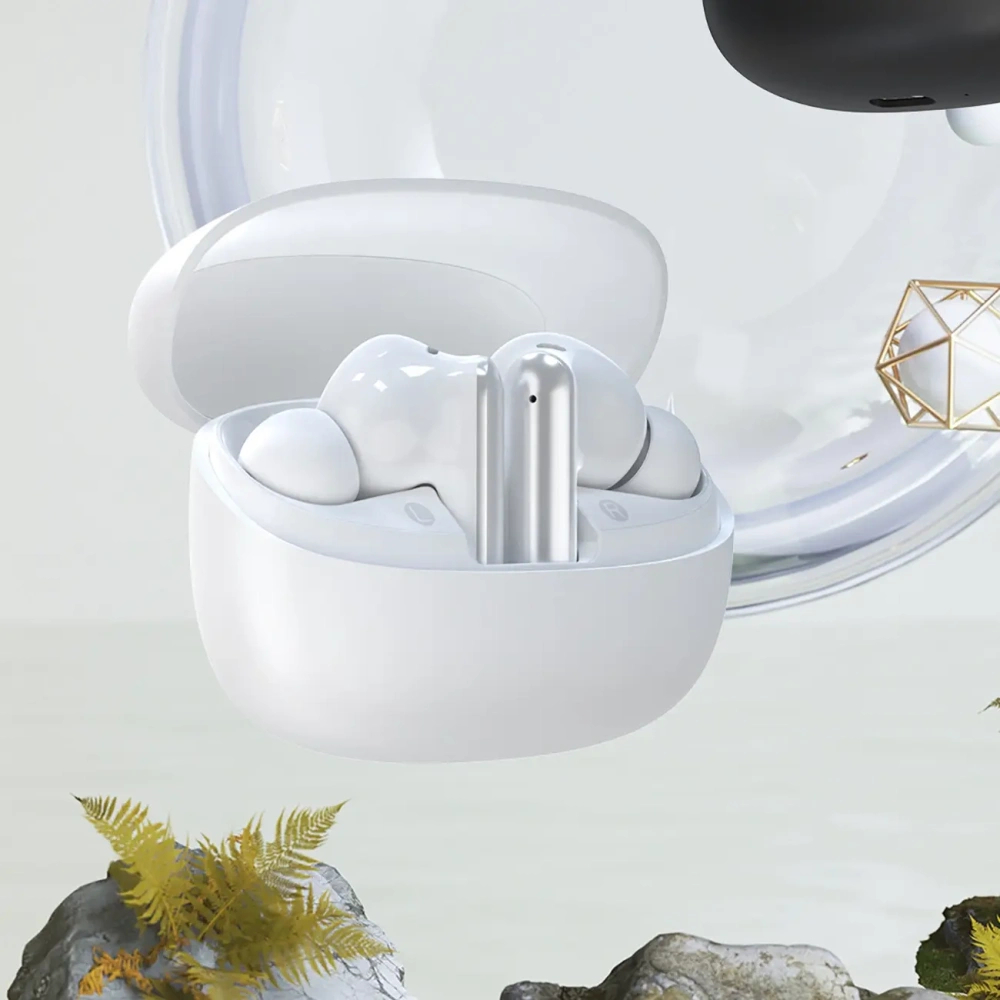 Bezprzewodowe słuchawki dokanałowe Dudao U21 TWS ANC ENC Bluetooth 5.4 białe