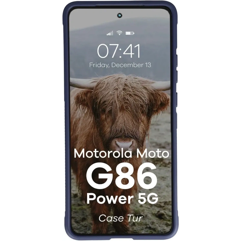 Pancerne etui Bizon Case Tur do Motorola Moto G86 Power 5G granatowe