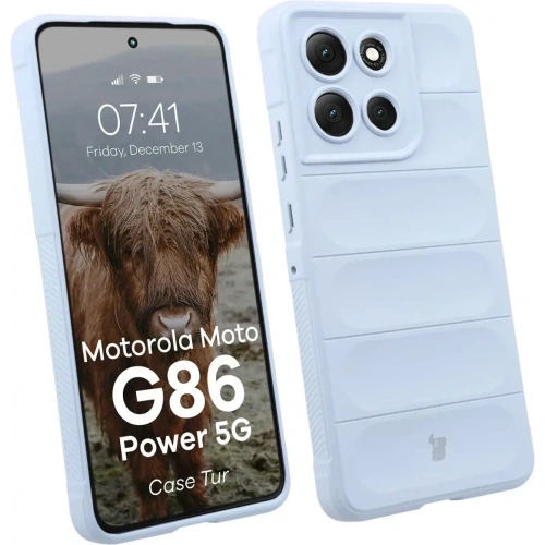 Pancerne etui Bizon Case Tur do Motorola Moto G86 Power 5G jasnoniebieskie