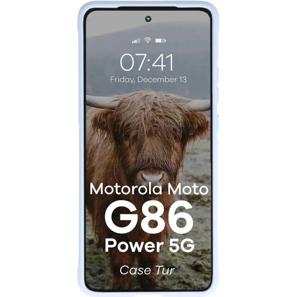 Pancerne etui Bizon Case Tur do Motorola Moto G86 Power 5G jasnoniebieskie