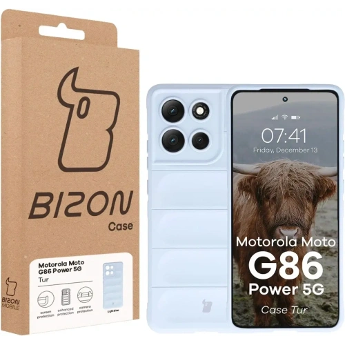 Pancerne etui Bizon Case Tur do Motorola Moto G86 Power 5G jasnoniebieskie