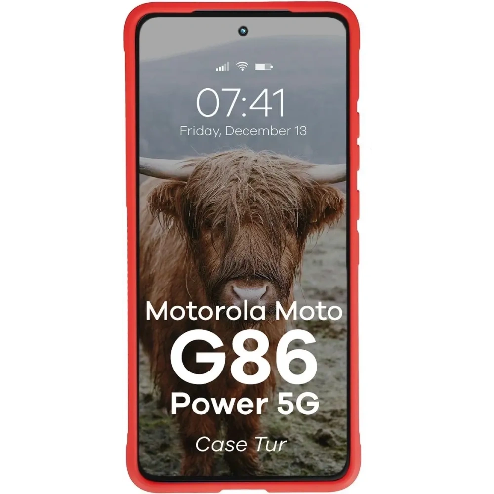 Pancerne etui Bizon Case Tur do Motorola Moto G86 Power 5G czerwone