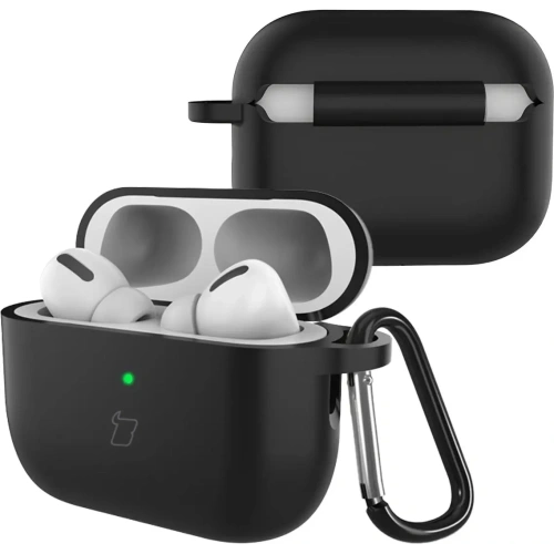 Silikonowe etui z karabińczykiem Bizon Case Headphone Silicone do AirPods Pro 3 czarne