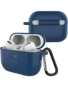 Silikonowe etui z karabińczykiem Bizon Case Headphone Silicone do AirPods Pro 3 granatowe