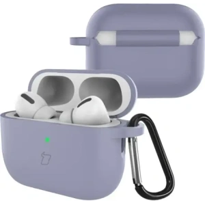 Silikonowe etui z karabińczykiem Bizon Case Headphone Silicone do AirPods Pro 3 szare