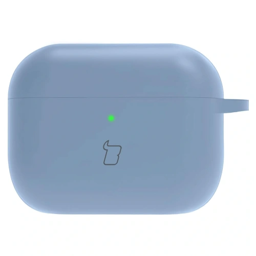 Silikonowe etui z karabińczykiem Bizon Case Headphone Silicone do AirPods Pro 3 szarobłękitne