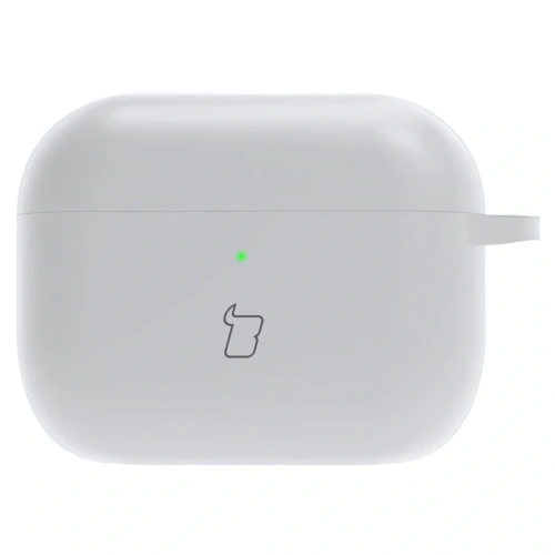 Silikonowe etui z karabińczykiem Bizon Case Headphone Silicone do AirPods Pro 3 białe
