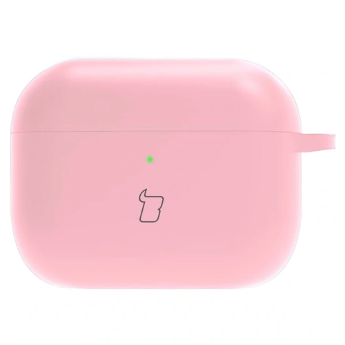 Silikonowe etui z karabińczykiem Bizon Case Headphone Silicone do AirPods Pro 3 różowe