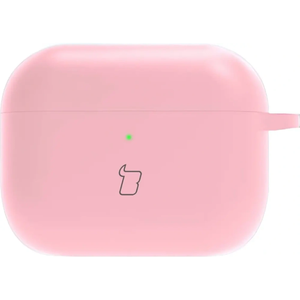 Silikonowe etui z karabińczykiem Bizon Case Headphone Silicone do AirPods Pro 3 różowe