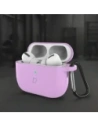 Silikonowe etui z karabińczykiem Bizon Case Headphone Silicone do AirPods Pro 3 jasnofioletowe