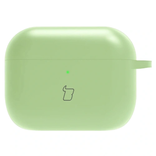 Silikonowe etui z karabińczykiem Bizon Case Headphone Silicone do AirPods Pro 3 jasnozielone