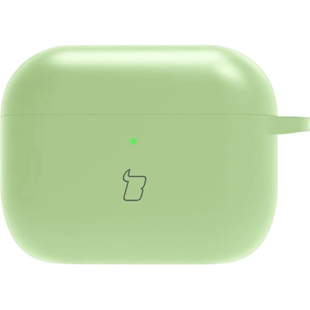 Silikonowe etui z karabińczykiem Bizon Case Headphone Silicone do AirPods Pro 3 jasnozielone