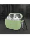 Silikonowe etui z karabińczykiem Bizon Case Headphone Silicone do AirPods Pro 3 jasnozielone