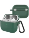 Silikonowe etui z karabińczykiem Bizon Case Headphone Silicone do AirPods Pro 3 ciemnozielone