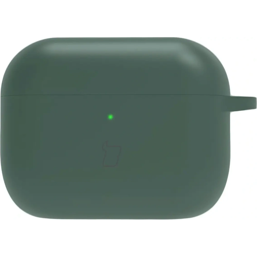 Silikonowe etui z karabińczykiem Bizon Case Headphone Silicone do AirPods Pro 3 ciemnozielone