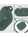 Silikonowe etui z karabińczykiem Bizon Case Headphone Silicone do AirPods Pro 3 ciemnozielone