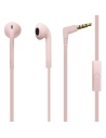 Sluchátka s plochým kabelem PURO ICON Stereo Earphones s mikrofonem a ovladačem (Písková Růž)